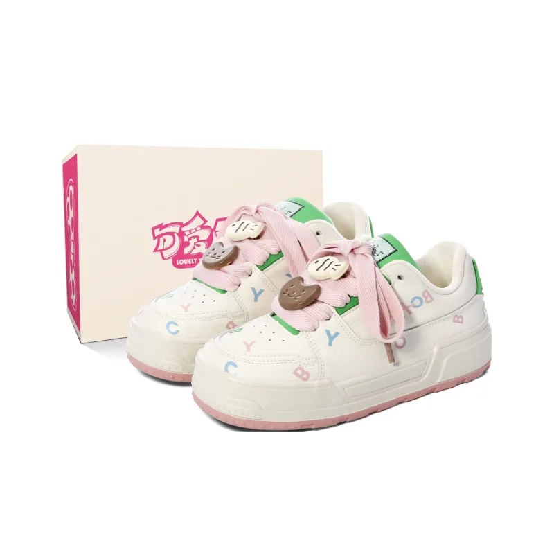 Lovely You Lightweight Wear-Resistant And Slip-Resistant Low-Top Skateboard Shoes Women's-18