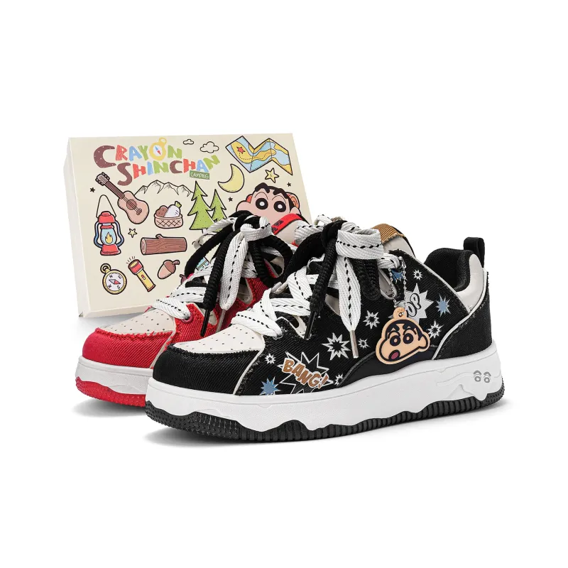Crayon Shinchan Lightweight Breathable Height Increasing Low Top Skateboard Shoes Unisex-57