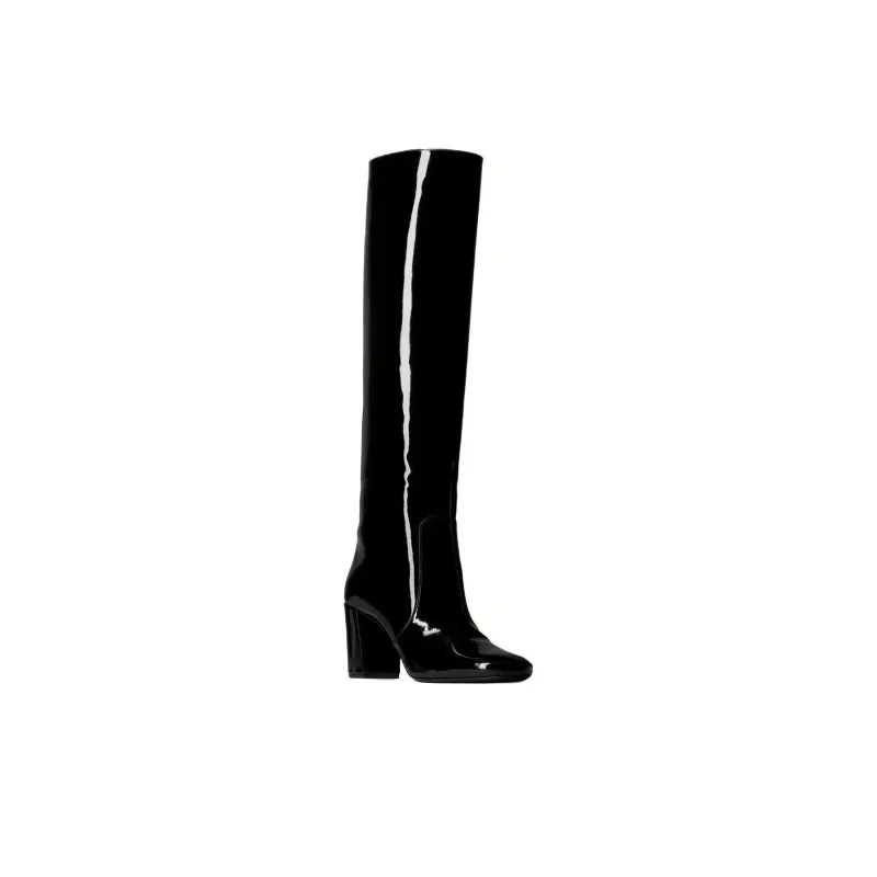 SAINT LAURENT Who Square Toe Heeled Boots Women's-3