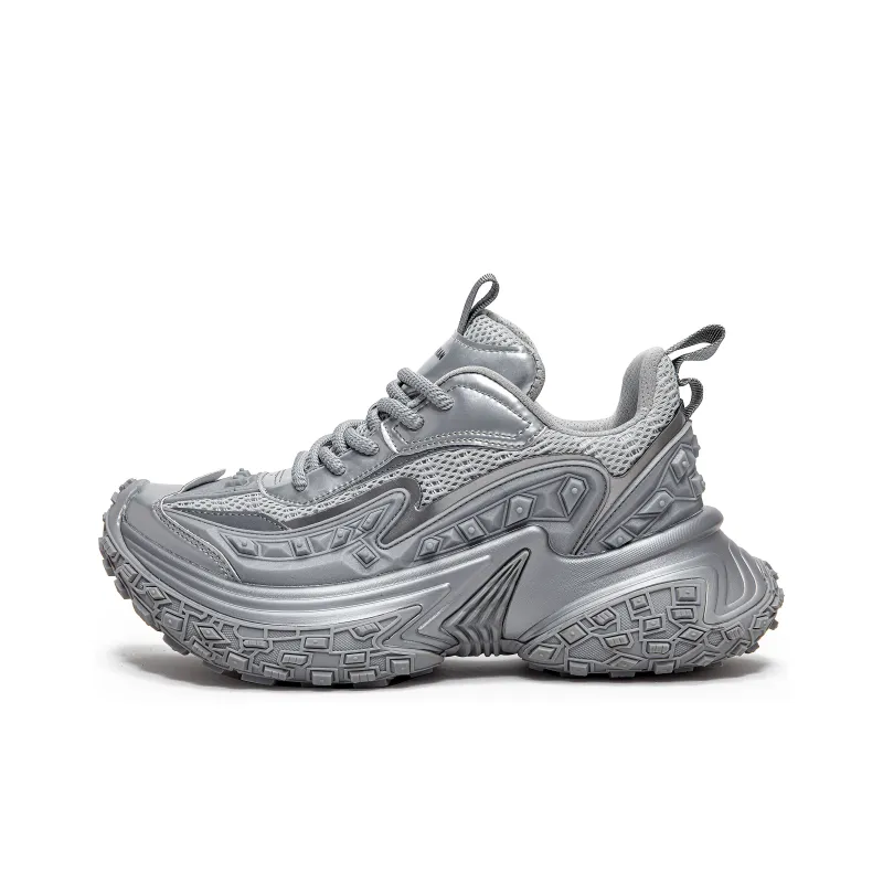 FINEPLAN Anti Slip And Wear Resistant Height Increasing Low Top Chunky Sneakers Unisex-5