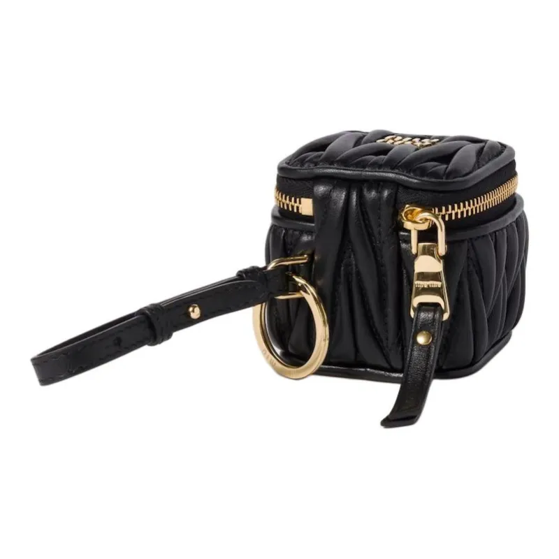 MIU MIU Lambskin Key Pouch Women's Black-1