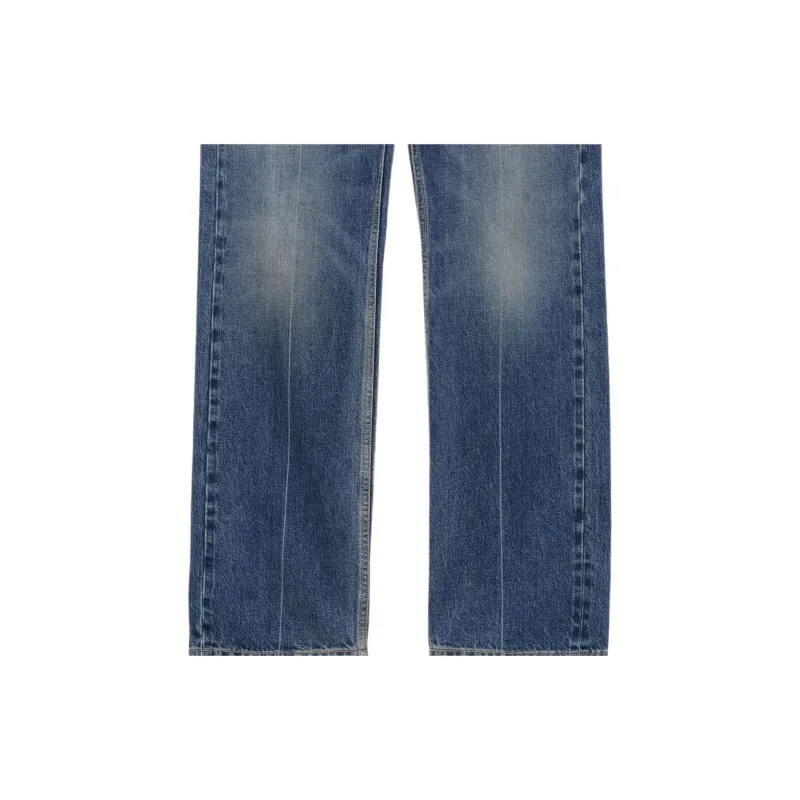 Alexander McQueen Logo Patch Straight Leg Jeans-6