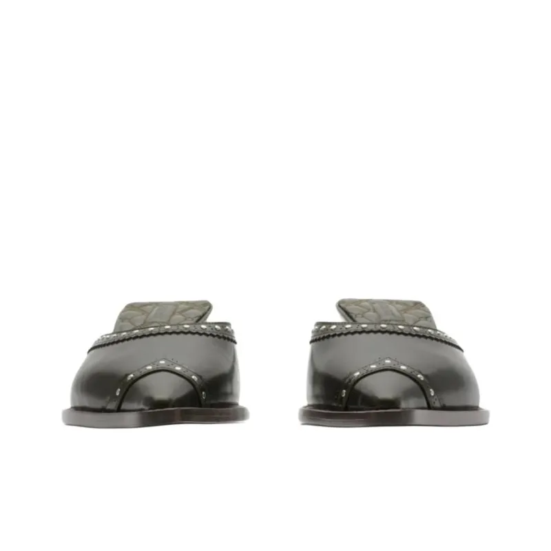 Burberry Slip Resistant Closed Toe Slippers Women's Black-3