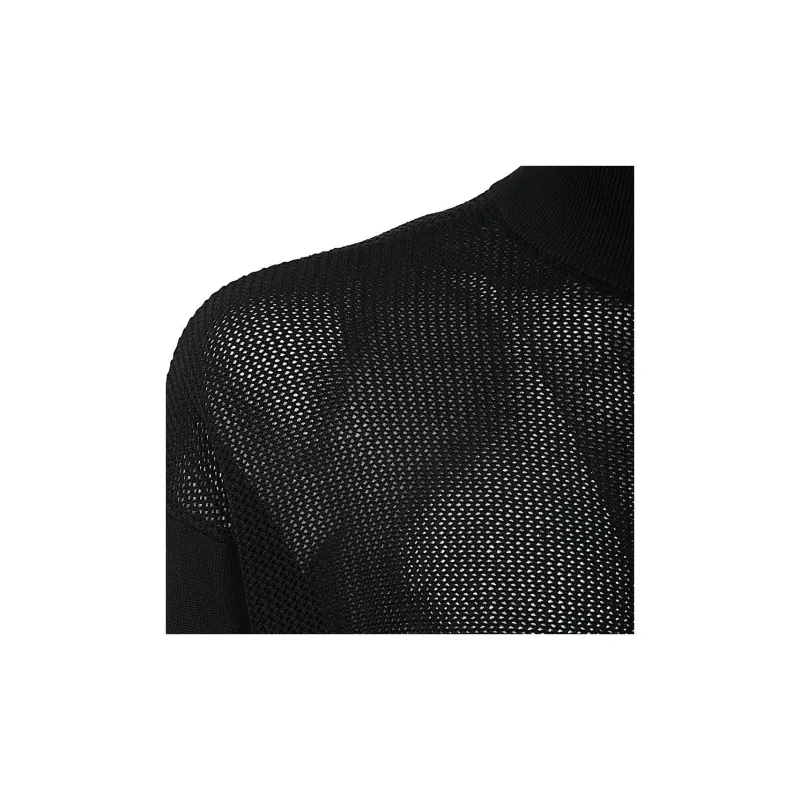 EMPORIO ARMANI High Neck Zipped Knitted Cardigan-4