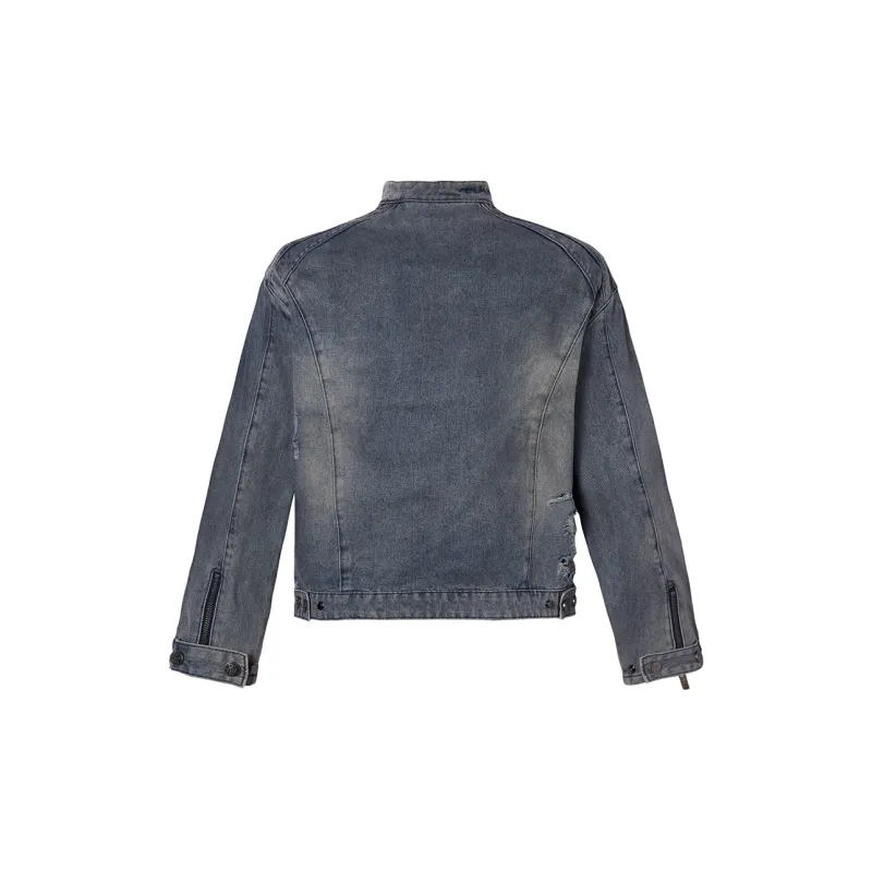 ROCAWEAR SS25 Denim Jacket Unisex Washed Denim Blue-1