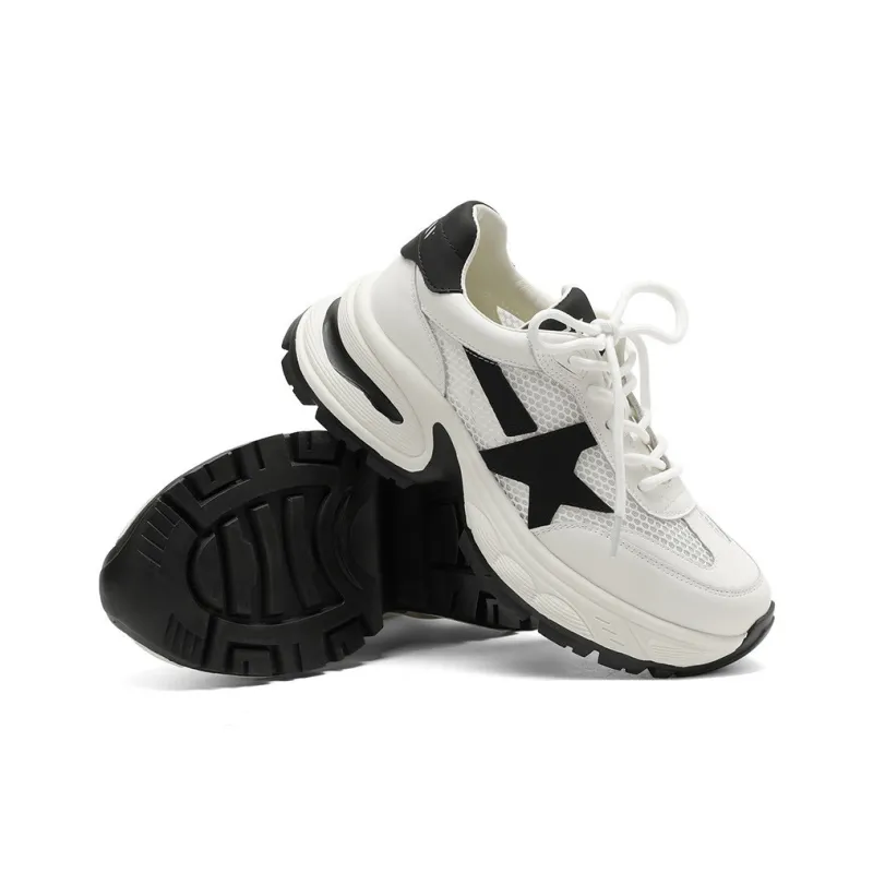 XICUNMINGWU Chunky Sneakers Women's Low Top-5