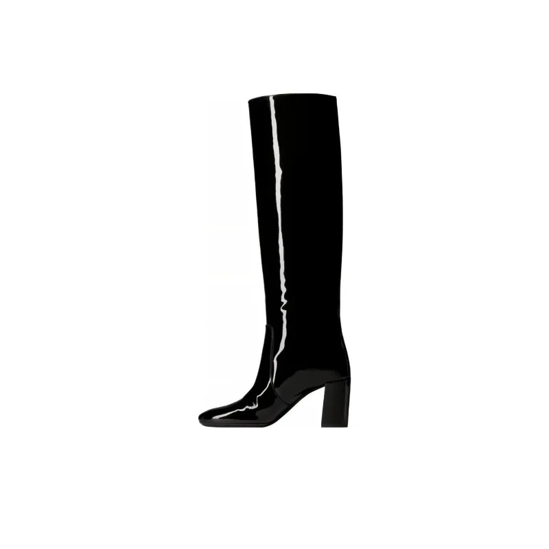 SAINT LAURENT Who Square Toe Heeled Boots Women's-0