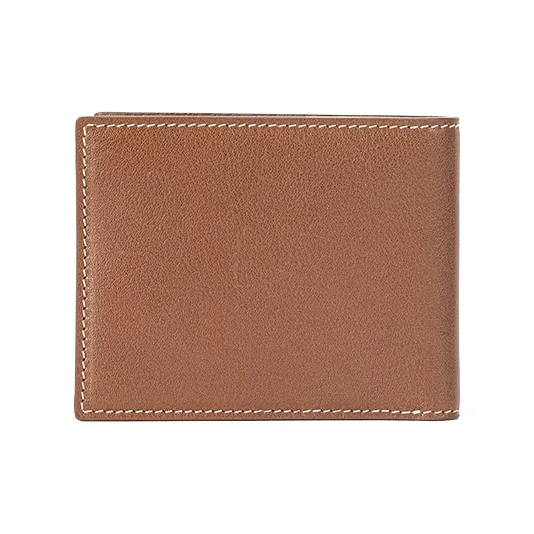 VANESSA HOGAN Top Grain Cow Leather Card Holder Portable Money Clip Wallet Unisex Cocoa Red/Brown/Obsidian Black-3