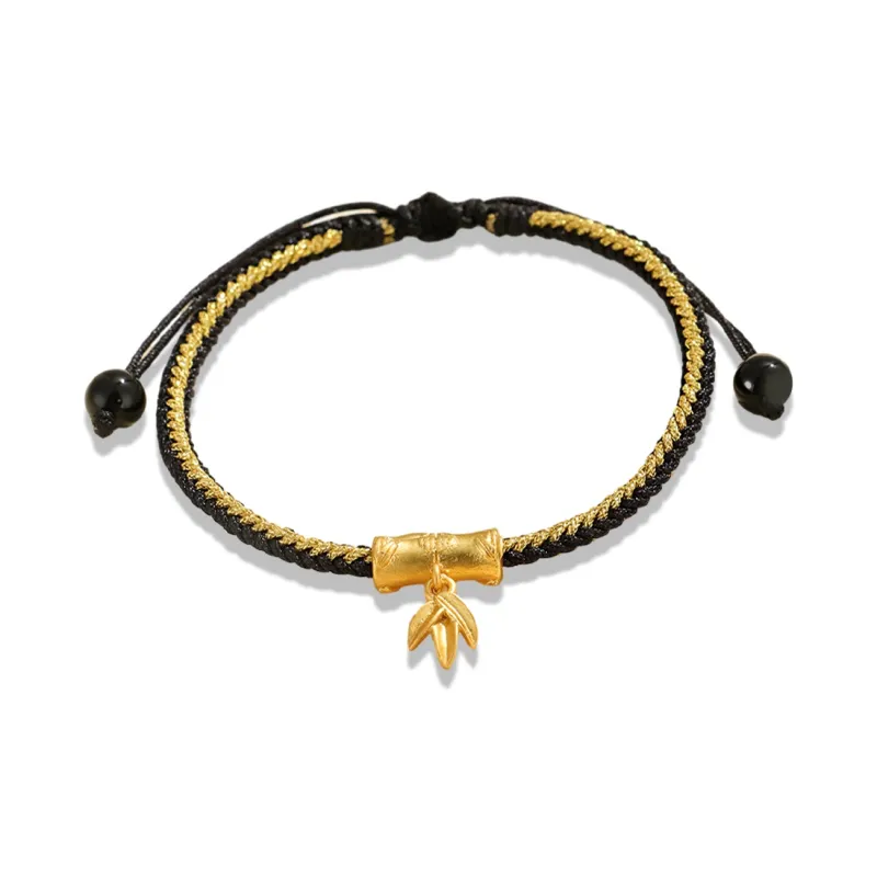 MAGICPOLE Copper, Fabric Rope Bracelets Unisex Black/Red-0