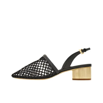 Ferragamo 40mm Mesh Leather Slingbacks Women's