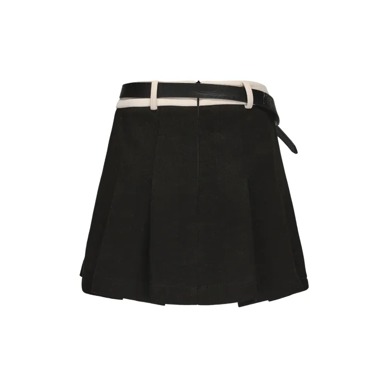 CHIWAWAMEME Casual Short Skirts Women's Black & White-1