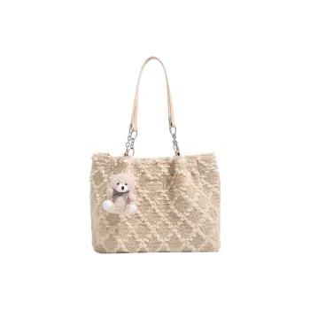 PAYOT Fleece One Shoulder Handbags Regular Women's Apricot