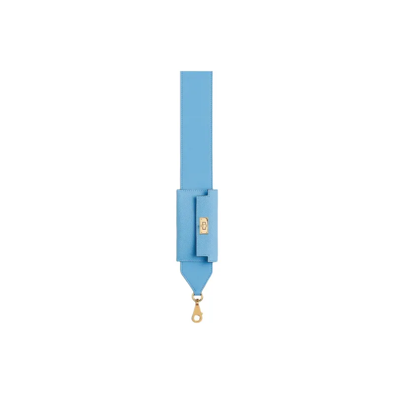 HERMES Kelly Pocket Swift With Epsom Calfskin Bag Shoulder Strap Women's Sky Blue-2