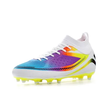 BIANSULONG Soccer Shoes Unisex Low Top Black Blue
