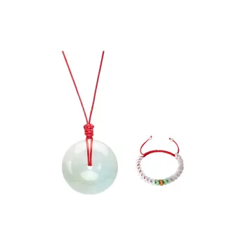 Long Fu Glutinous Jade Jadeite Necklaces Unisex