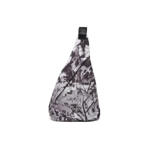 PRADA Recycled Nylon Shoulder spring Shoulder Bag Crossbody Bag Men's Cloud Gray