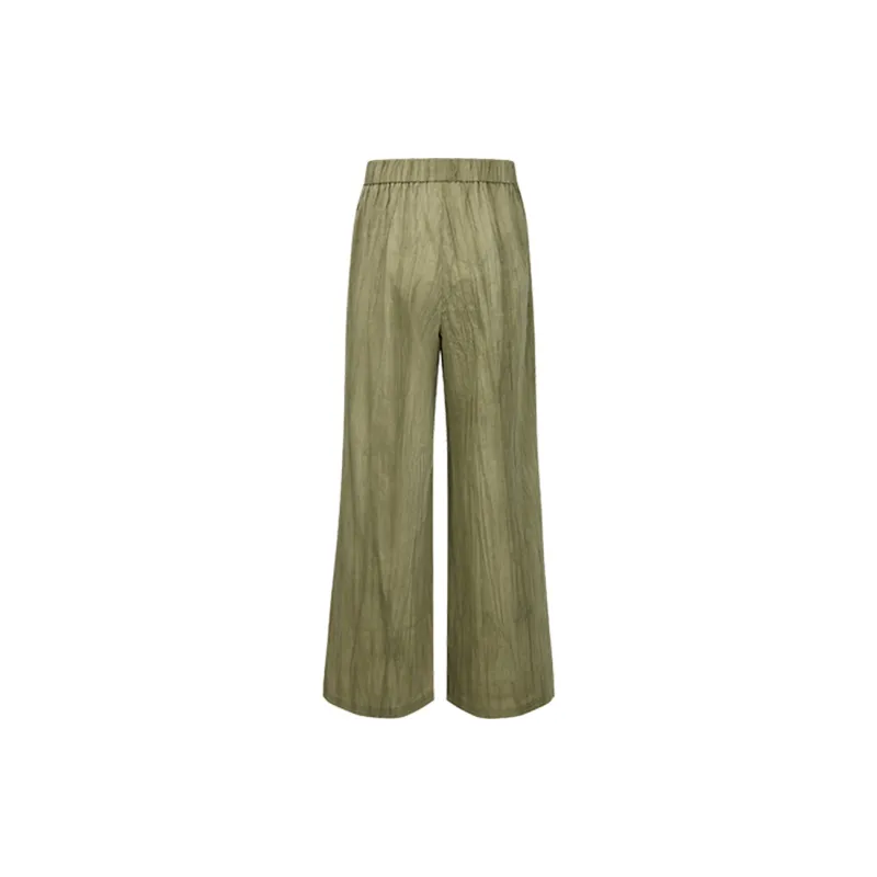 URBAN REVIVO Casual Pants Women's Khaki Green-1