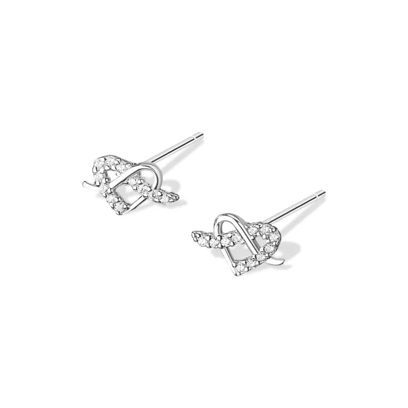 BLANK IN BLANK Sterling Silver Stud Earrings Women's Bestie Girlfriend Birthday Box-0