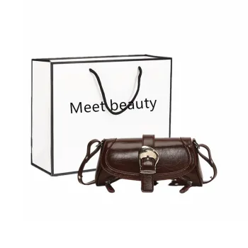 Fitchell PU Fashion Crossbody Bag Regular Women's Coffee/White Silver/Brown Black