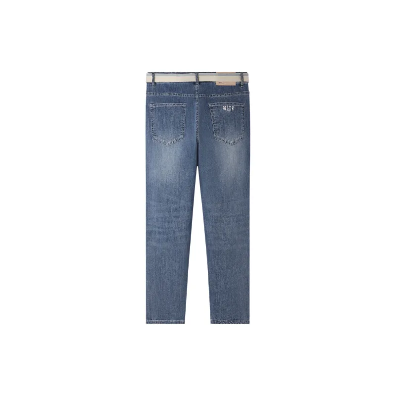 HLA Jeans Men Blue Gray Denim Gradient Light B3-1