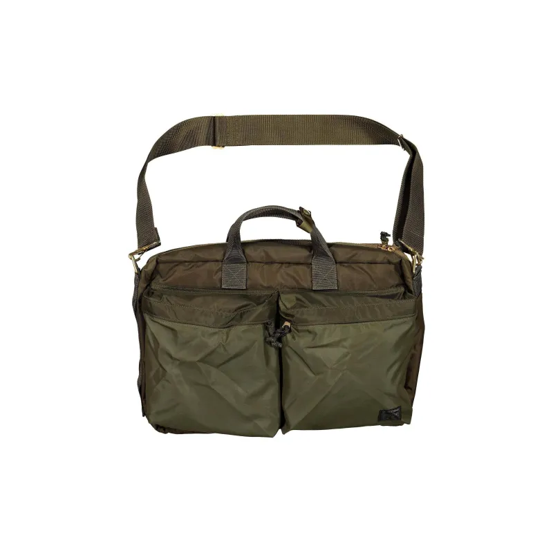 PORTER Nylon Shoulder Bag Crossbody Bag Handbag Briefcase Unisex Olive-3