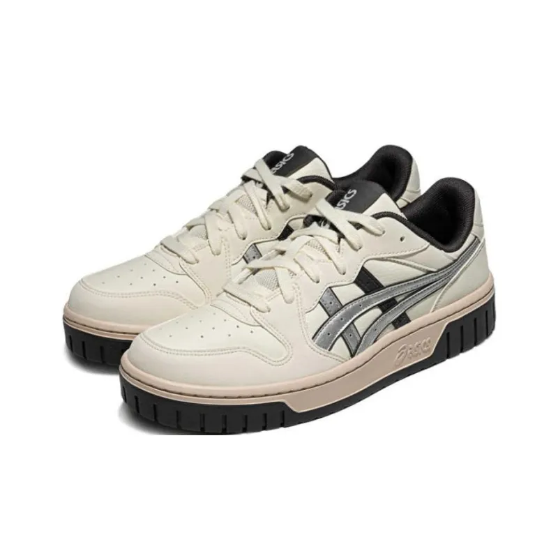 Asics Court Mz 2.0 Cushioning Wear Resistant Low Top Skateboard Shoes Unisex Beige-1
