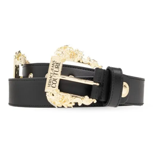 VERSACE Logo Engraved Double-Buckle Belt-2