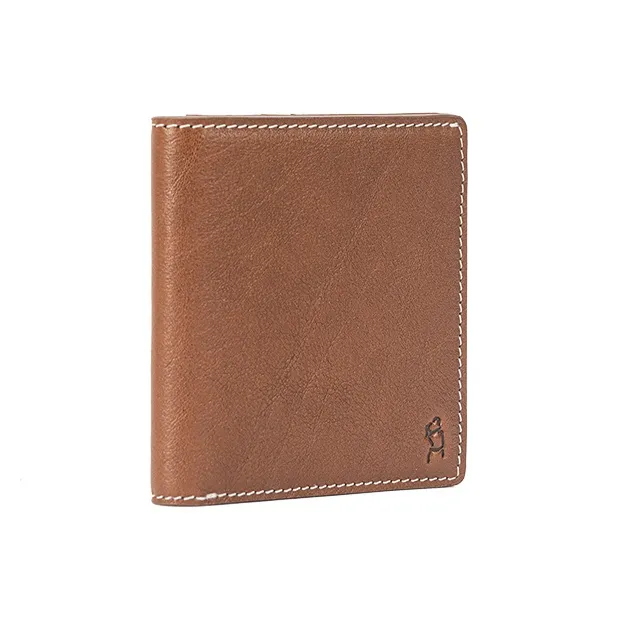 VANESSA HOGAN Top Grain Cow Leather Card Holder Coin Purse Unisex Cocoa Red/Brown/Obsidian Black-2