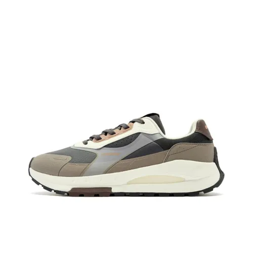 QIAODAN Dry Cushioned Slip Resistant Lightweight Low Top Casual Shoes Men's Gray Brown