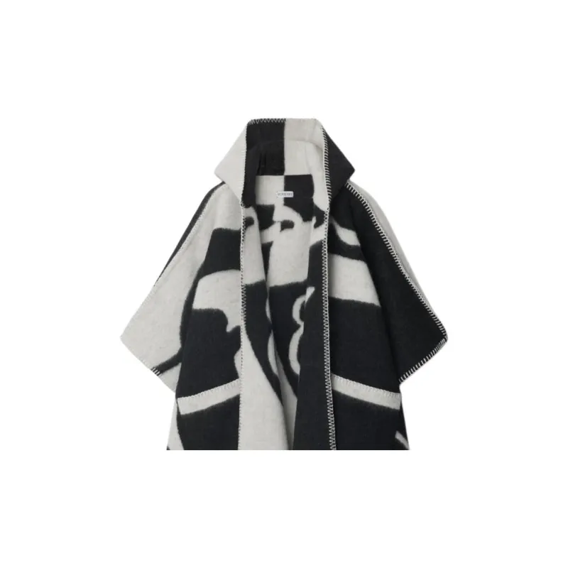 Burberry Logo Hooded Poncho-4