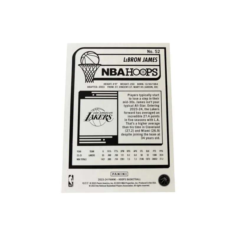 PANINI Lakers LeBron James The King Classic Slam Dunk Special Card Rare Card Sports Cards 1 Pc-1
