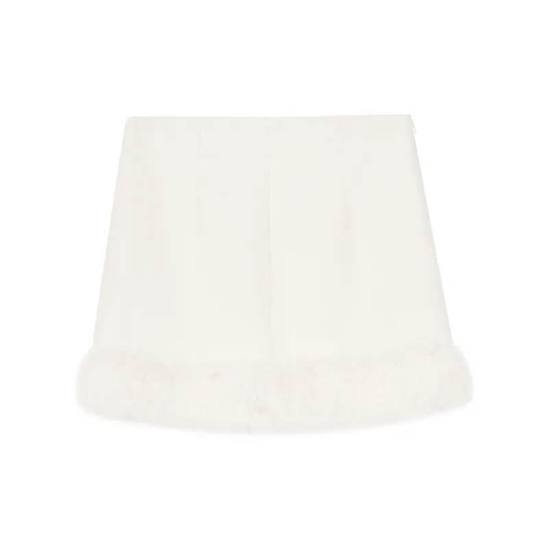 AYF Casual Short Skirts Women's White-1