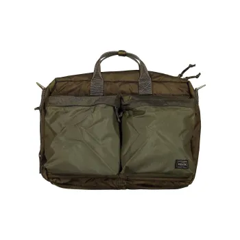 PORTER Nylon Shoulder Bag Crossbody Bag Handbag Briefcase Unisex Olive