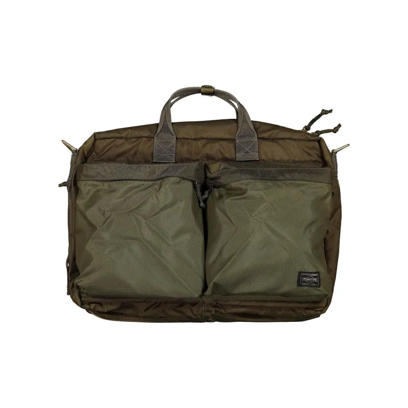 PORTER Nylon Shoulder Bag Crossbody Bag Handbag Briefcase Unisex Olive-0