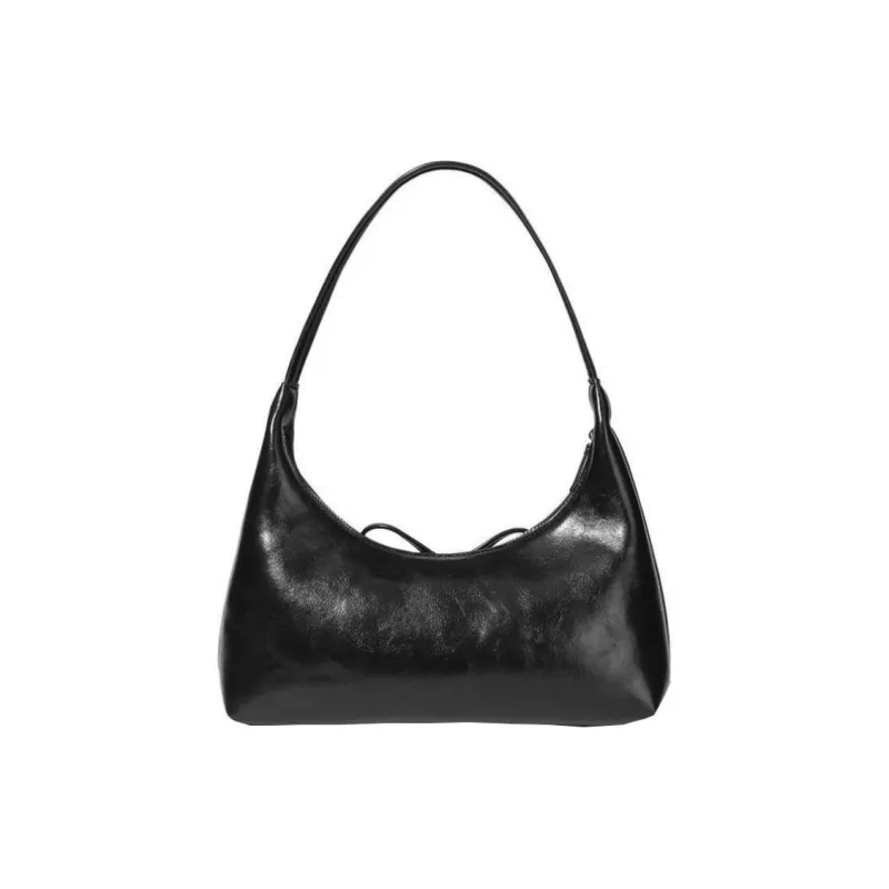 COVERNAT Polyurethane Hobo Bag Handbag Women's Black-2