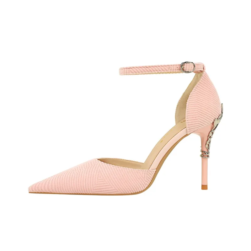 QITUMAUL Slim Heel High Heels 10cm Women's-3