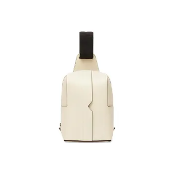 Valextra V - Line Calfskin Sling Bag Mini Men's Ecru