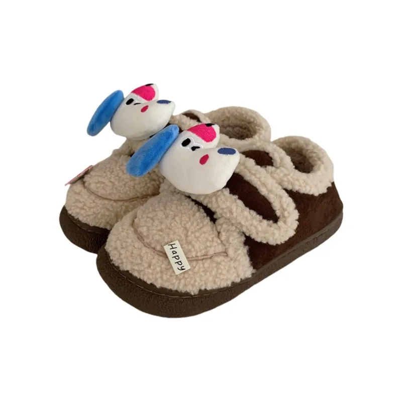 Thin Strips Cotton Slippers Women's, Black-5