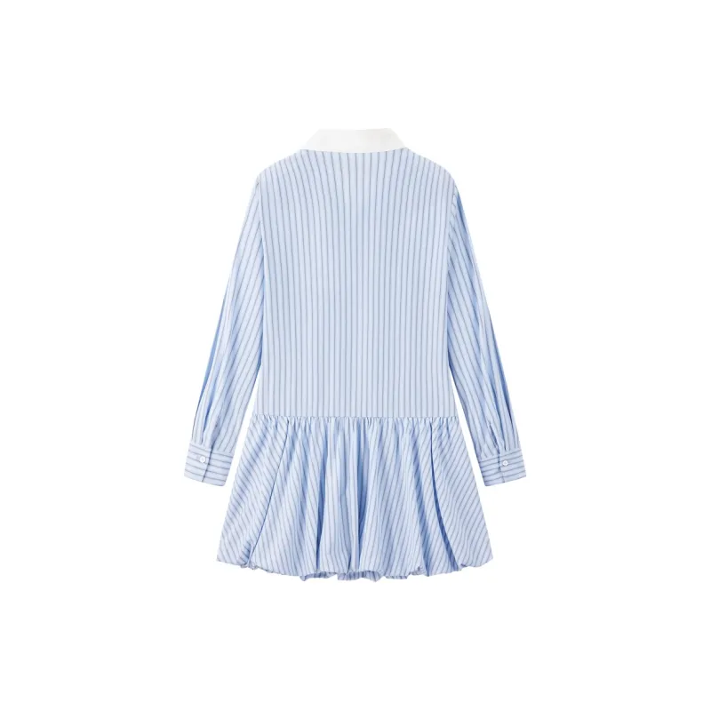 LEDIN Long Sleeved Dress Women's Ice Dew Blue-1