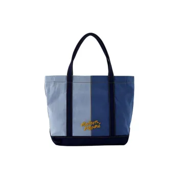 Maison Kitsune Logo Embroidered Panelled Tote Bag