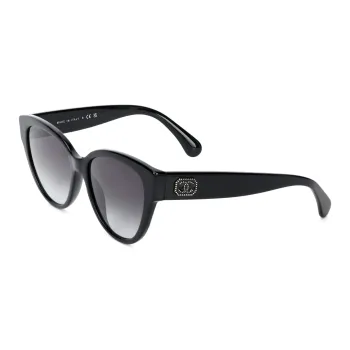 CHANEL Plate Frame Butterfly Sunglasses Unisex Black