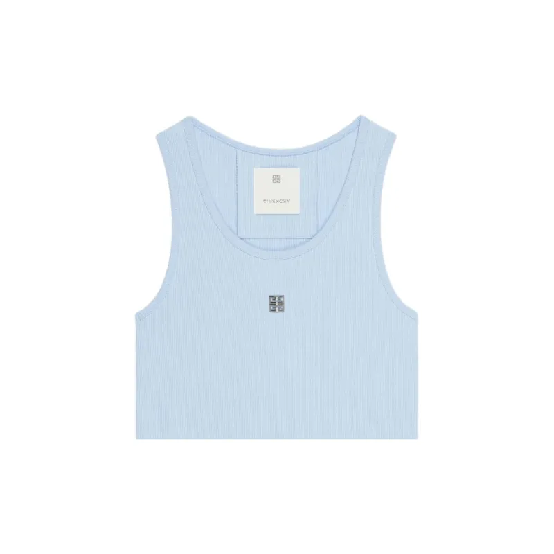 Givenchy 4G Logo Plaque Crewneck Tank Top-3