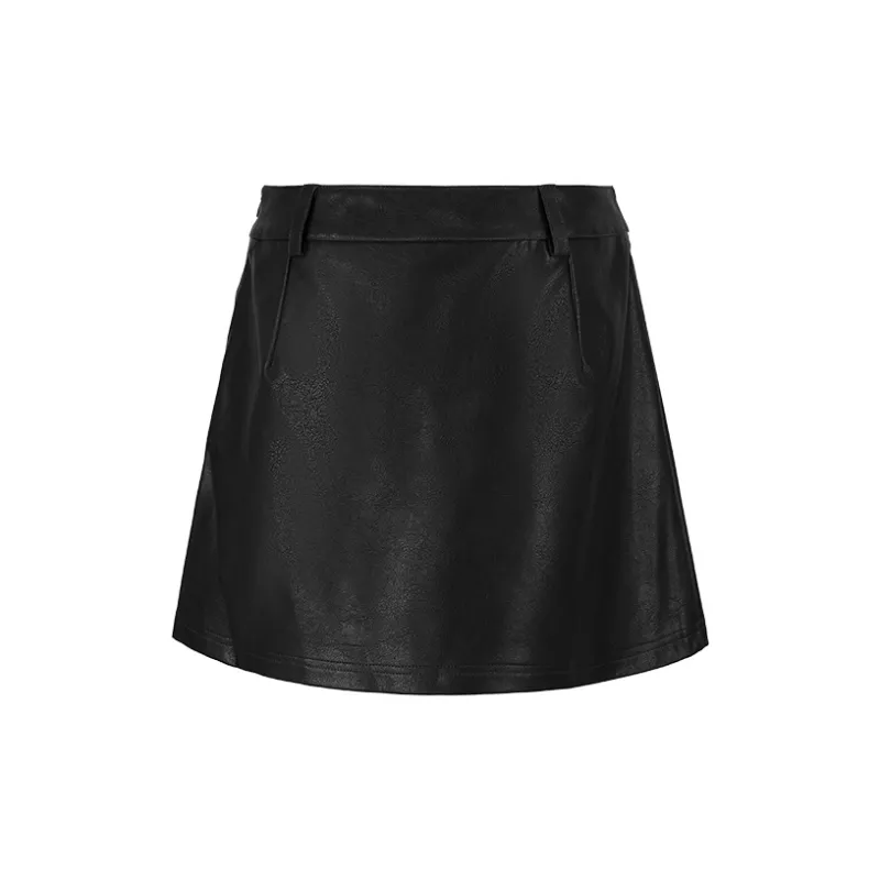 URBAN REVIVO Casual Short Skirts Women's Black-1