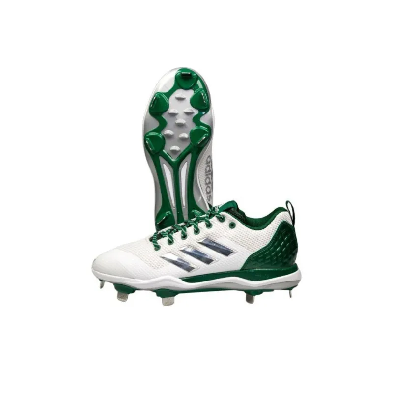Adidas Power Alley 5 Low-Top Upper Height Anti-Slip And Wear-Resistant Functionality Men's White Green-3