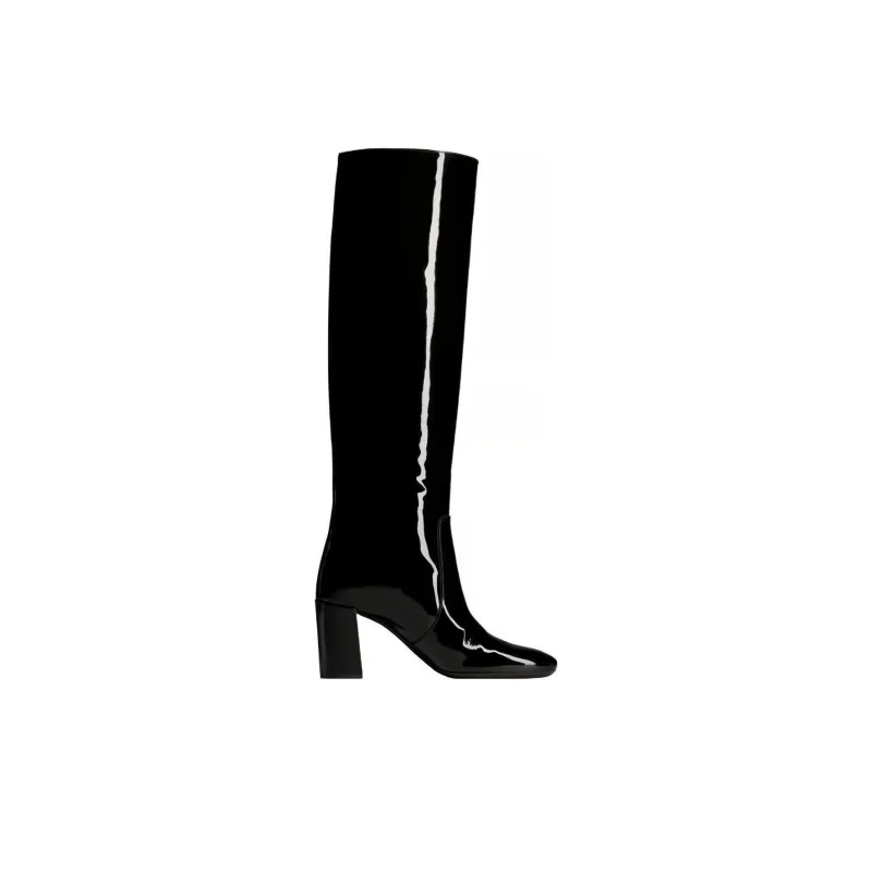 SAINT LAURENT Who Square Toe Heeled Boots Women's-1