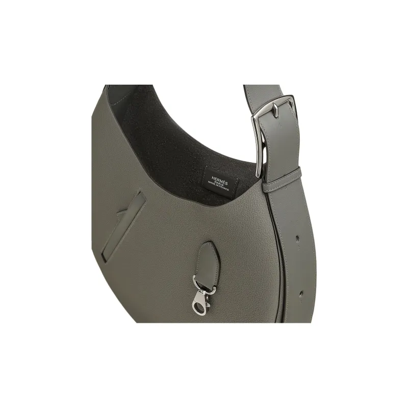 HERMES Arcon Togo Leather With Swift Calfskin Handbag, Shoulder Bag Women's Rain Cloud Gray-3