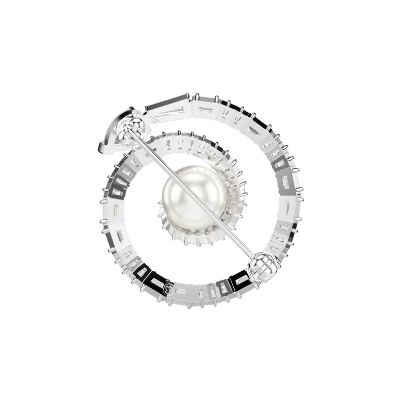 Swarovski Synthetic Cubic Zirconia Brooches Women's Silver-3