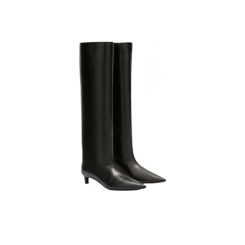 JIL SANDER 45mm Knee-high Leather Boots-2