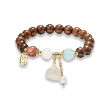 Gianina Golden Sandalwood Wooden Bracelets Unisex