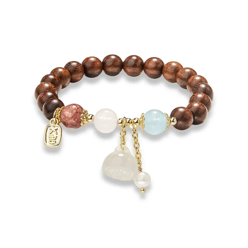 Gianina Golden Sandalwood Wooden Bracelets Unisex-0